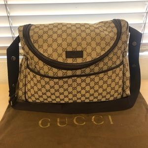 Authentic Gucci Monogram Diaper Bag!
